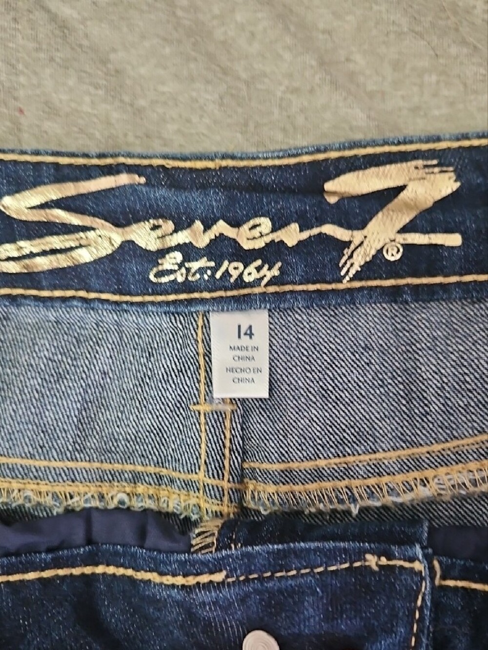 Seven7 Women's Dark Indigo Denim Boyfriend Bermuda Shorts - Picture 2 of 4